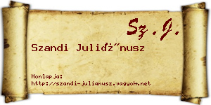Szandi Juliánusz névjegykártya